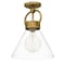 Quoizel Webster 1-Light Weathered Brass Semi-Flush Mount WBS1712WS - alternate 4